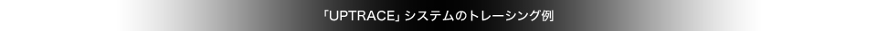 「UPTRACE」プラットフォームトレーシング例